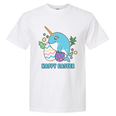 Cute Happy Easter Day Egg Hunter Orca Whale Gift Garment-Dyed Heavyweight T-Shirt