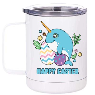 Cute Happy Easter Day Egg Hunter Orca Whale Gift 12 oz Stainless Steel Tumbler Cup