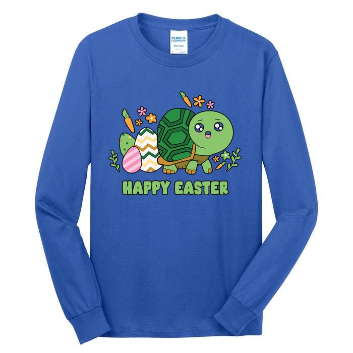 Cute Happy Easter Day Egg Hunter Turtle Cute Gift Tall Long Sleeve T-Shirt