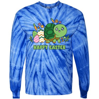 Cute Happy Easter Day Egg Hunter Turtle Cute Gift Tie-Dye Long Sleeve Shirt