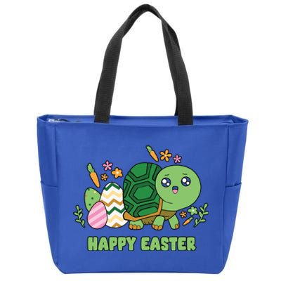 Cute Happy Easter Day Egg Hunter Turtle Cute Gift Zip Tote Bag