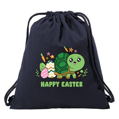 Cute Happy Easter Day Egg Hunter Turtle Cute Gift Drawstring Bag