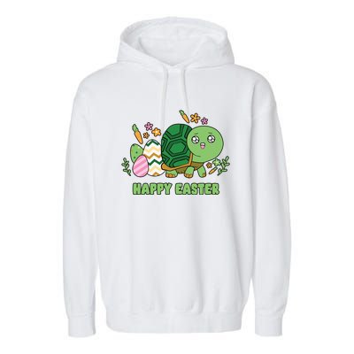 Cute Happy Easter Day Egg Hunter Turtle Cute Gift Garment-Dyed Fleece Hoodie