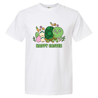 Cute Happy Easter Day Egg Hunter Turtle Cute Gift Garment-Dyed Heavyweight T-Shirt