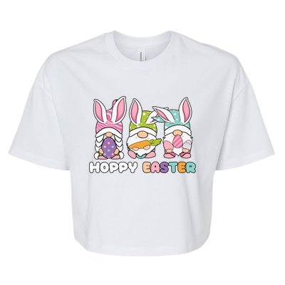 Cute Hoppy Easter Day Egg Hunter Gnomes Great Gift Bella+Canvas Jersey Crop Tee