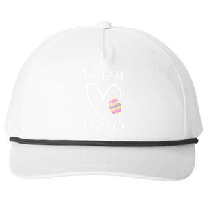 Cute Happy Easter Heart Pastel Easter Outfit Premium Snapback Five-Panel Rope Hat