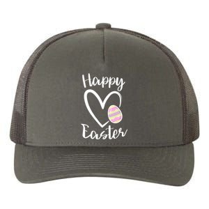 Cute Happy Easter Heart Pastel Easter Outfit Premium Yupoong Adult 5-Panel Trucker Hat