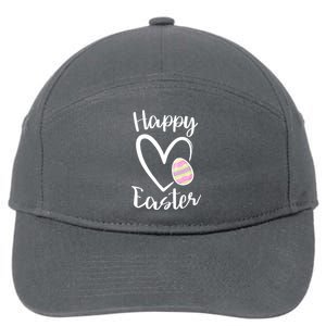 Cute Happy Easter Heart Pastel Easter Outfit Premium 7-Panel Snapback Hat