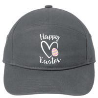 Cute Happy Easter Heart Pastel Easter Outfit Premium 7-Panel Snapback Hat