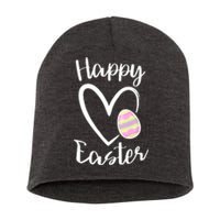 Cute Happy Easter Heart Pastel Easter Outfit Premium Short Acrylic Beanie