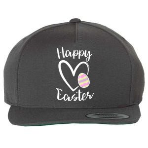 Cute Happy Easter Heart Pastel Easter Outfit Premium Wool Snapback Cap