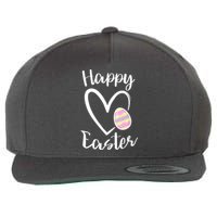 Cute Happy Easter Heart Pastel Easter Outfit Premium Wool Snapback Cap