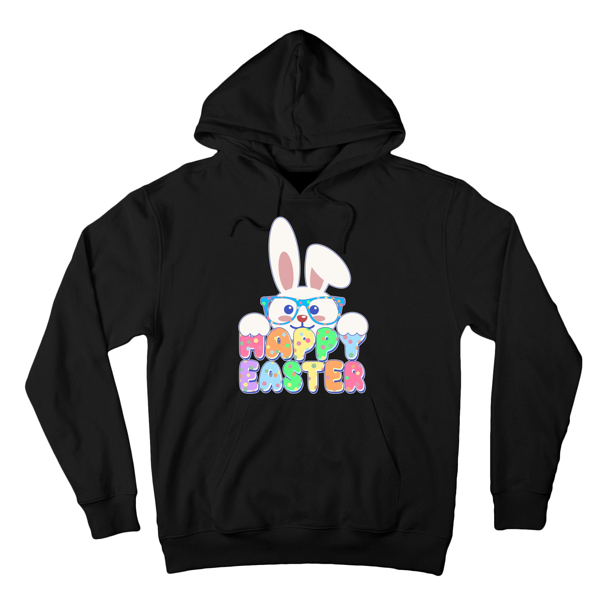 Cute Happy Easter Bunny Rabbit With Glasses Tall Hoodie