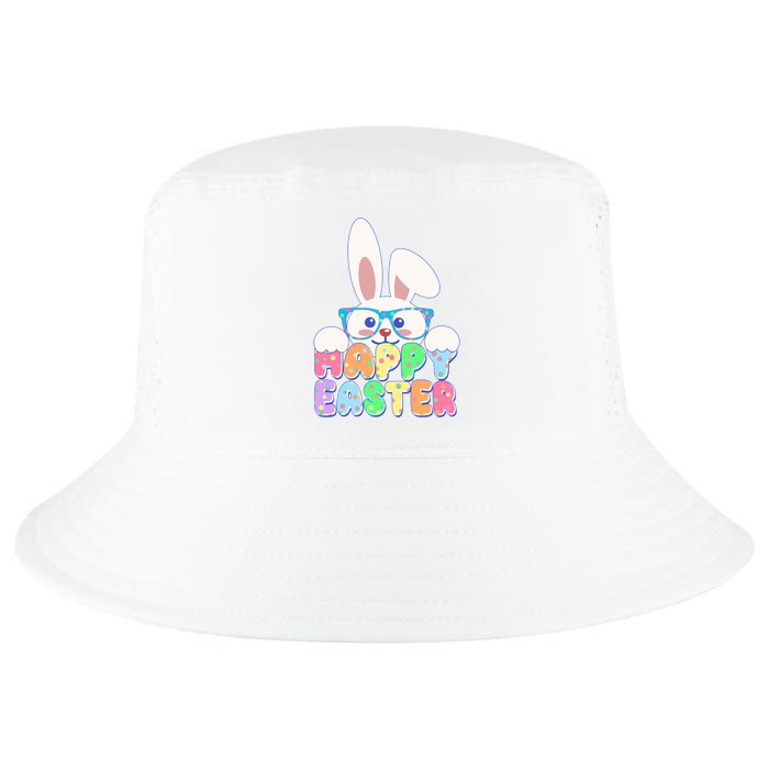 Cute Happy Easter Bunny Rabbit With Glasses Cool Comfort Performance Bucket Hat