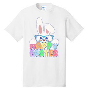 Cute Happy Easter Bunny Rabbit With Glasses Tall T-Shirt