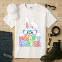 Cute Happy Easter Bunny Rabbit With Glasses Tall T-Shirt