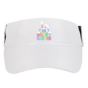 Cute Happy Easter Bunny Rabbit With Glasses Adult Drive Performance Visor