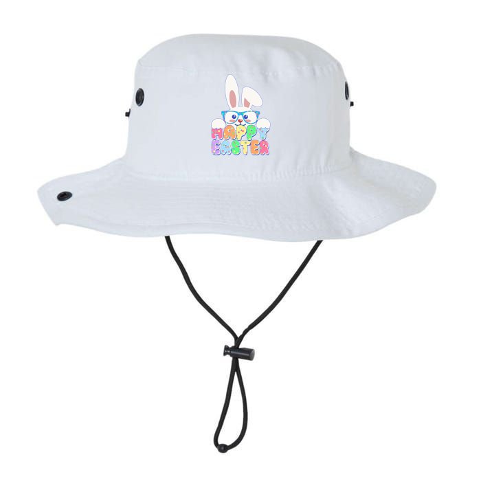 Cute Happy Easter Bunny Rabbit With Glasses Bucket Hat