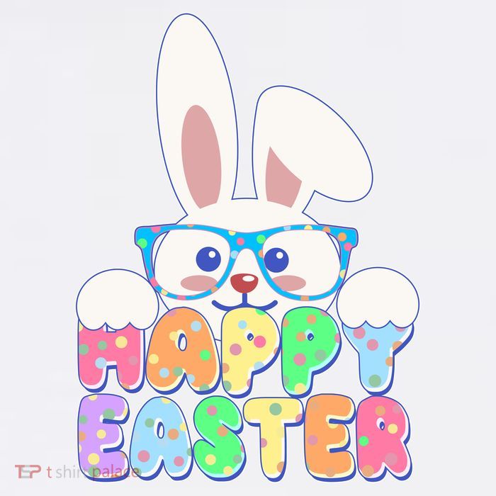 Cute Happy Easter Bunny Rabbit With Glasses 11oz C Handle Ceramic Mug