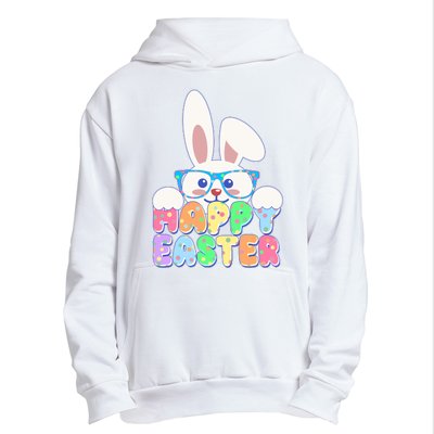 Cute Happy Easter Bunny Rabbit With Glasses Urban Pullover Hoodie