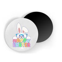 Cute Happy Easter Bunny Rabbit With Glasses Magnet