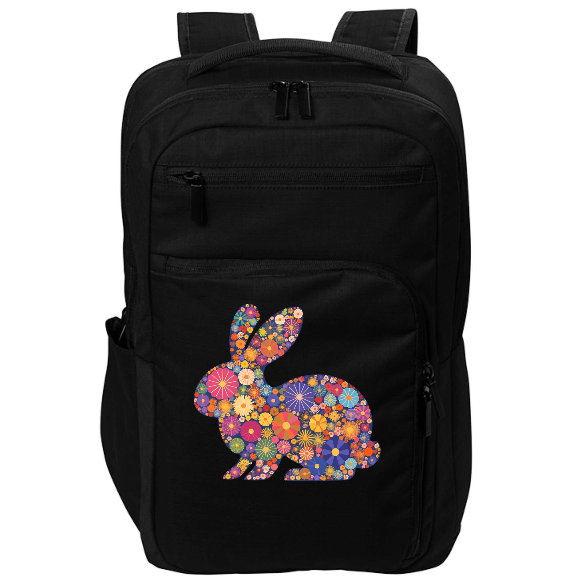 Cute Happy Easter Bunny Retro Spring Flowers  Impact Tech Backpack