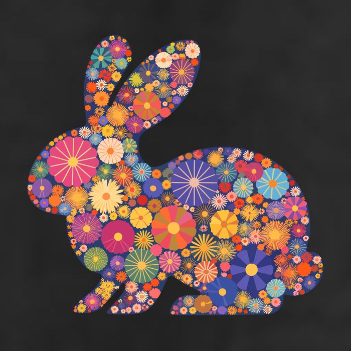 Cute Happy Easter Bunny Retro Spring Flowers  Adult Drive Performance Visor