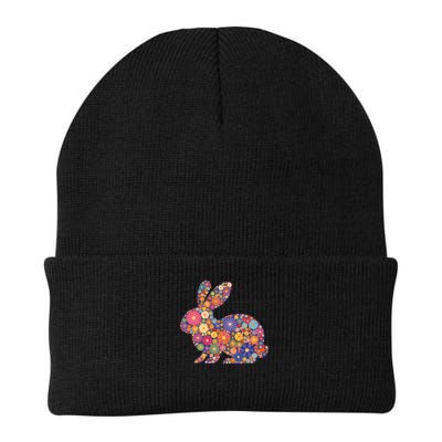Cute Happy Easter Bunny Retro Spring Flowers  Beanie