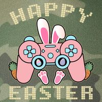 Cute Happy Easter Bunny Game Controller Legacy Tie Dye Trucker Hat