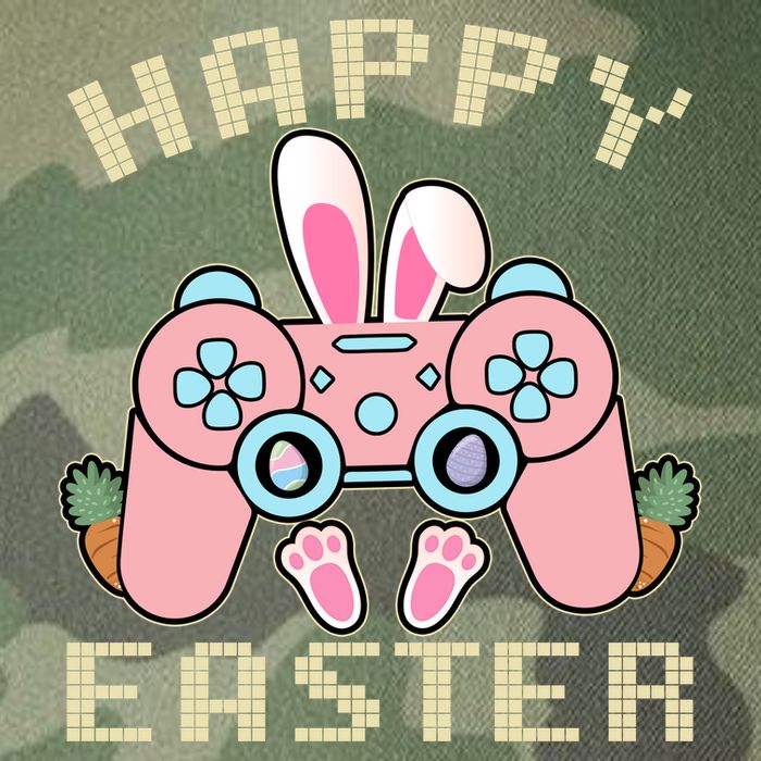Cute Happy Easter Bunny Game Controller Legacy Tie Dye Trucker Hat