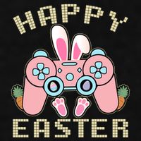 Cute Happy Easter Bunny Game Controller Ladies PosiCharge Tri-Blend Wicking Tank