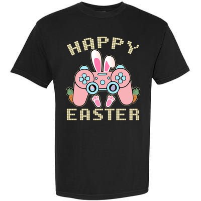 Cute Happy Easter Bunny Game Controller Garment-Dyed Heavyweight T-Shirt
