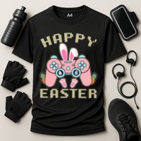 Cute Happy Easter Bunny Game Controller Performance Shirt