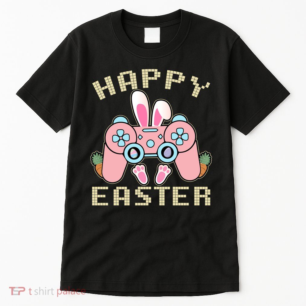 Cute Happy Easter Bunny Game Controller Tall T-Shirt