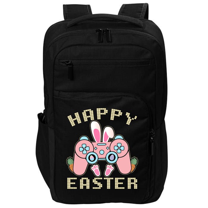 Cute Happy Easter Bunny Game Controller Impact Tech Backpack