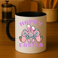 Cute Happy Easter Bunny Game Controller Mug