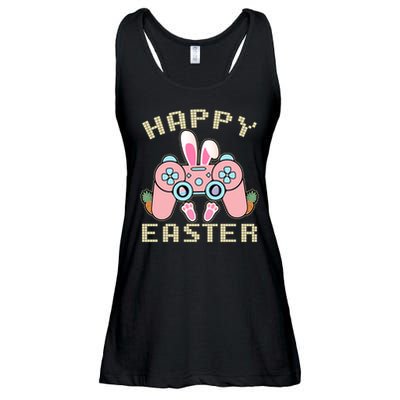 Cute Happy Easter Bunny Game Controller Ladies Essential Flowy Tank