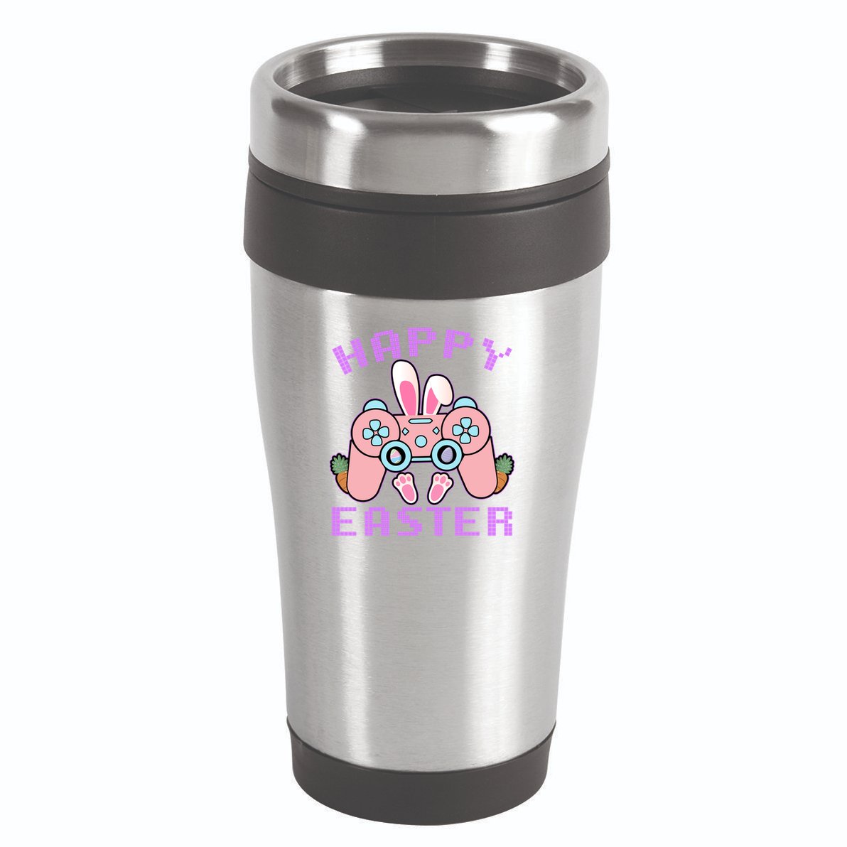 Cute Happy Easter Bunny Game Controller 16oz Travel Tumbler