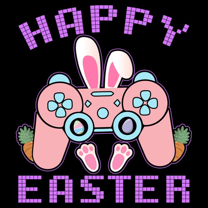 Cute Happy Easter Bunny Game Controller 16oz Travel Tumbler