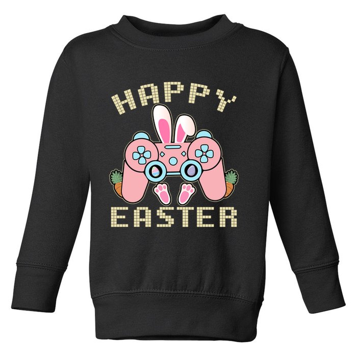 Cute Happy Easter Bunny Game Controller Toddler Sweatshirt