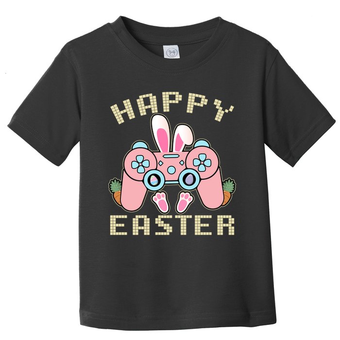Cute Happy Easter Bunny Game Controller Toddler T-Shirt