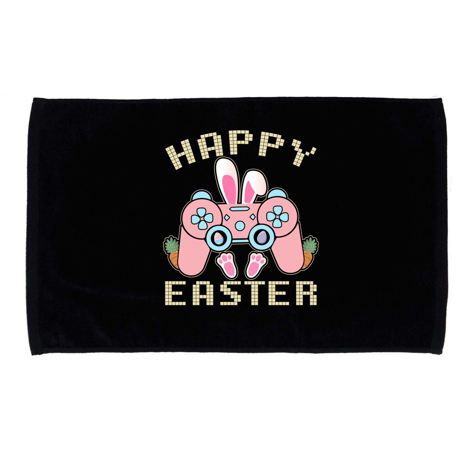 Cute Happy Easter Bunny Game Controller Microfiber Hand Towel
