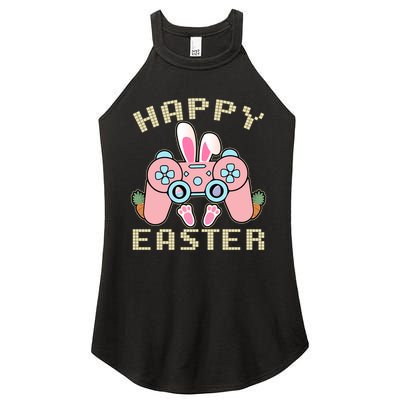 Cute Happy Easter Bunny Game Controller Women's Perfect Tri Rocker Tank
