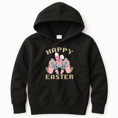 Cute Happy Easter Bunny Game Controller Kids Hoodie