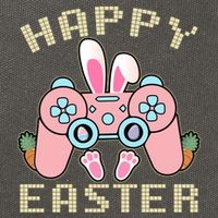 Cute Happy Easter Bunny Game Controller Cotton Canvas Backpack