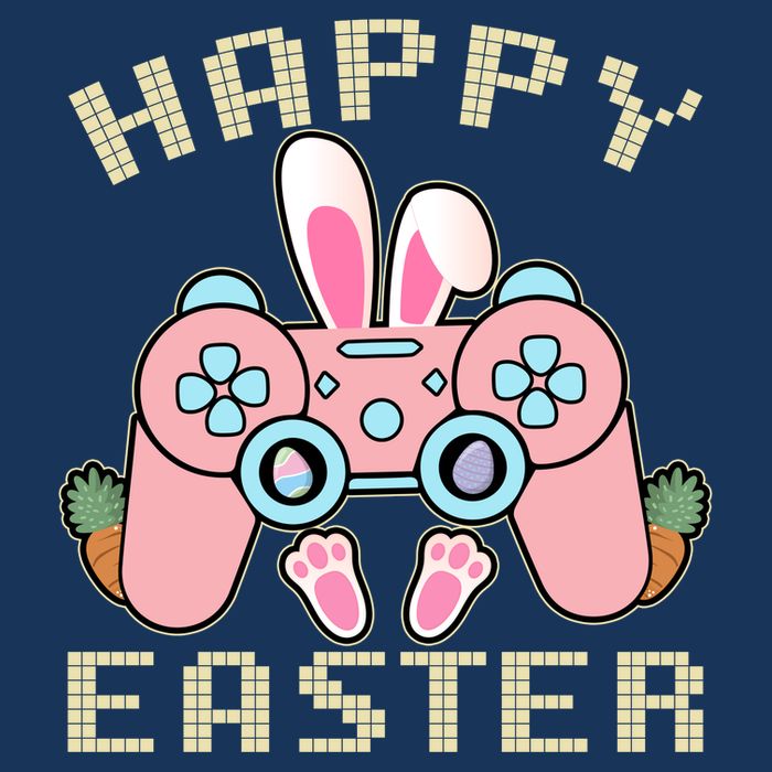 Cute Happy Easter Bunny Game Controller Infant Baby Jersey Bodysuit