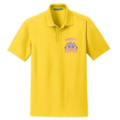 Cute Happy Easter Bunny Game Controller Dry Zone Grid Polo