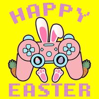 Cute Happy Easter Bunny Game Controller Magnet