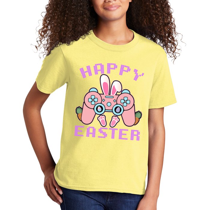 Cute Happy Easter Bunny Game Controller Kids T-Shirt