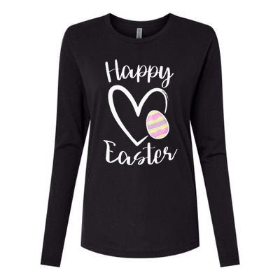 Cute Happy Easter Heart Pastel Easter Outfit Womens Cotton Relaxed Long Sleeve T-Shirt